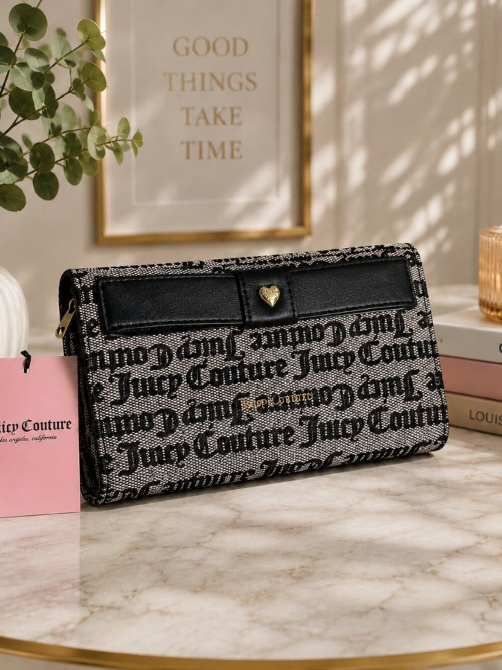 Juicy Couture Logo Jacquard Wallet/Wristlet NWT